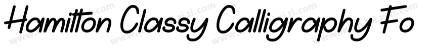Hamilton Classy Calligraphy Font字体转换